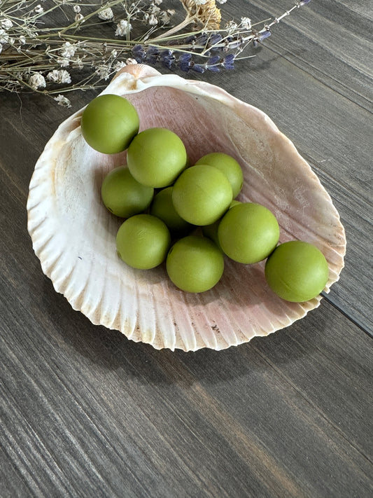 Solid Color Beads - Army Green #19