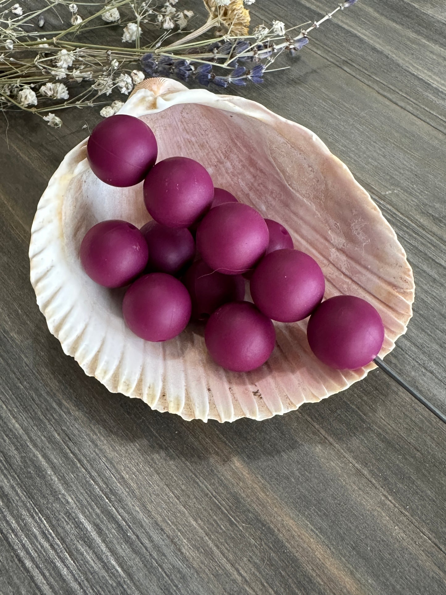 Solid Color Beads -  Merlot #24