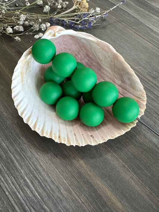 Solid Color Beads - Christmas Green #100