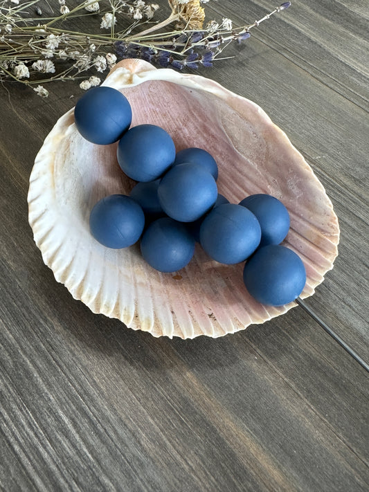 Solid Color Beads - Blueberry #112