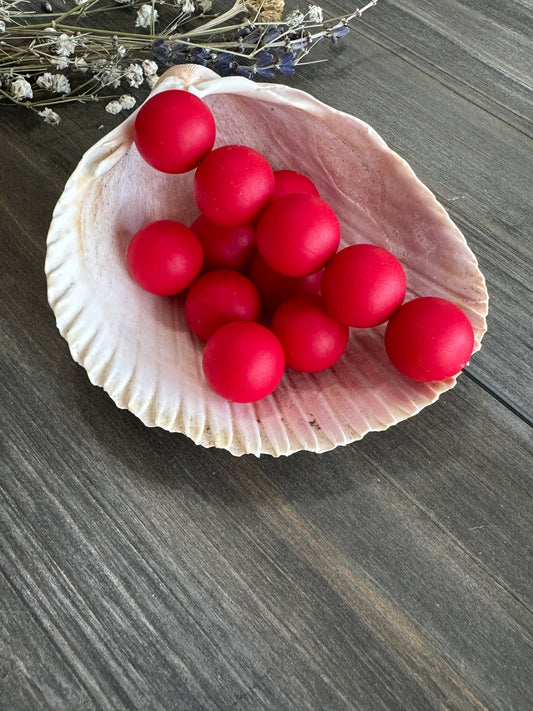 Solid Color Beads - Red #123