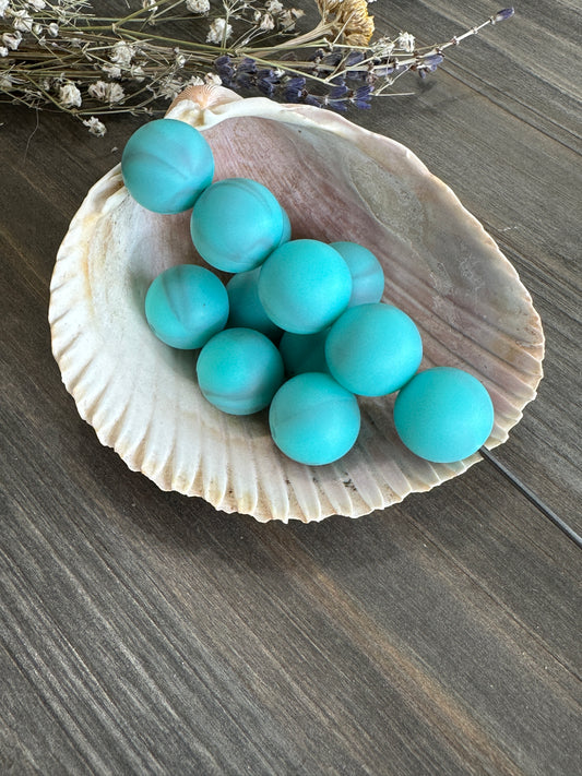 Solid Color Beads - Turquoise Marble #148