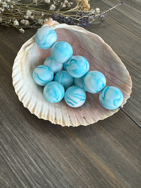 Solid Color Beads - Blue Marble #150