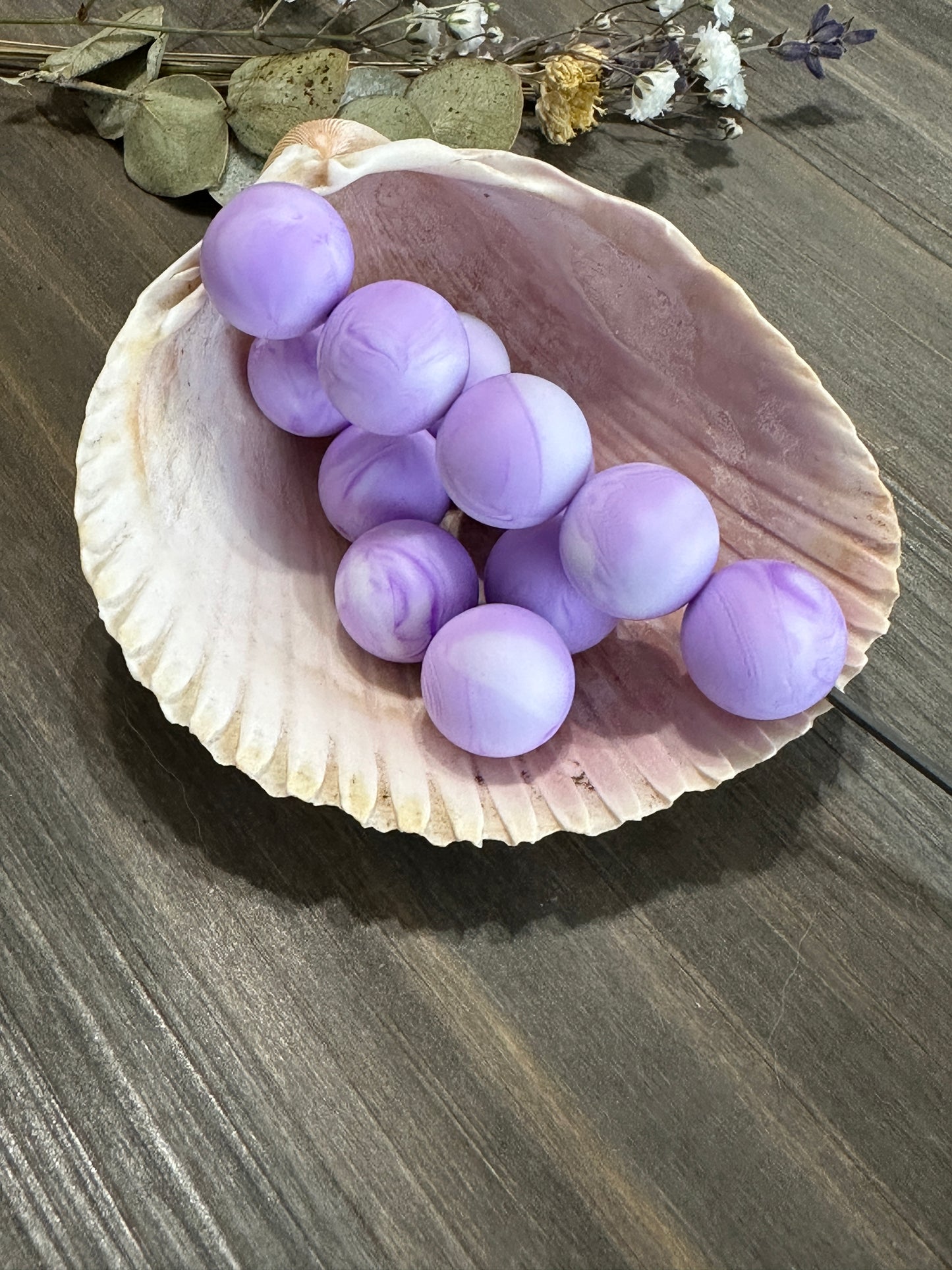 Solid Color Beads - Purple Swirl #68