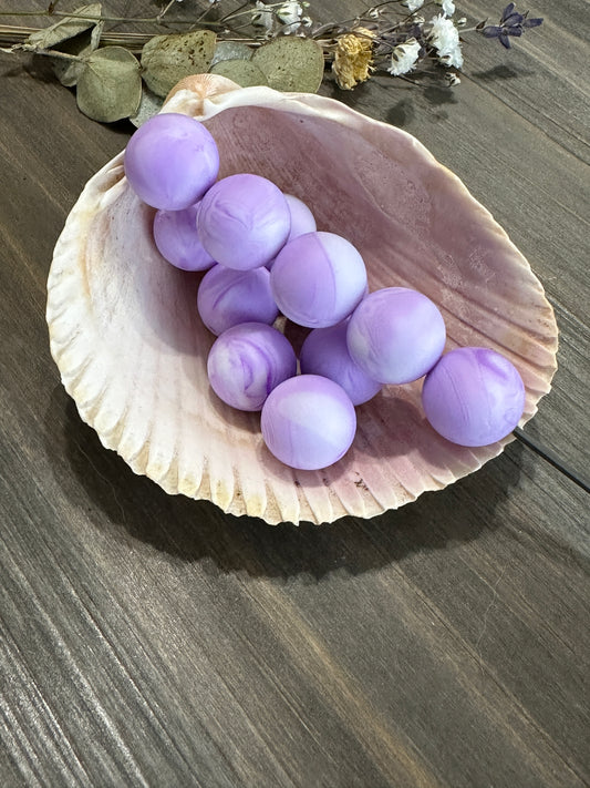 Solid Color Beads -  Purple Swirl #68