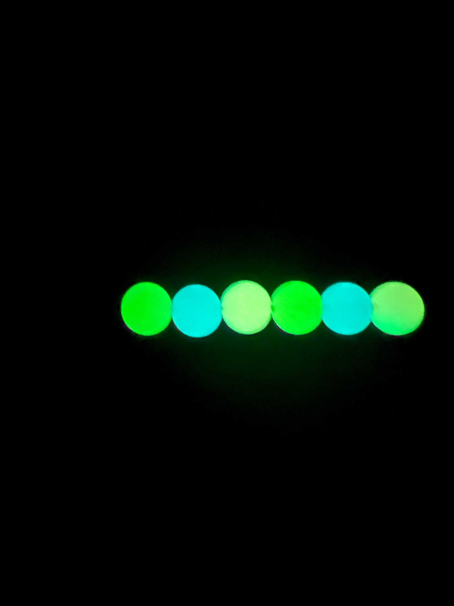 15mm round specialty beads - GLOW Pink/Blue #G12