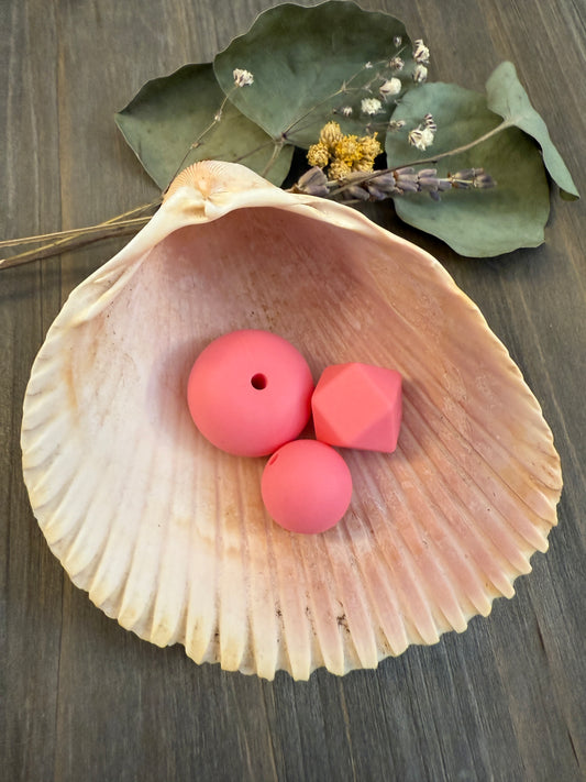 22mm Abacus Solid Color Beads - Strawberry Milk #7