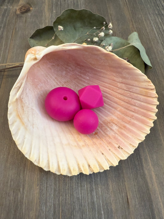 Solid Color Beads - Razzleberry #35