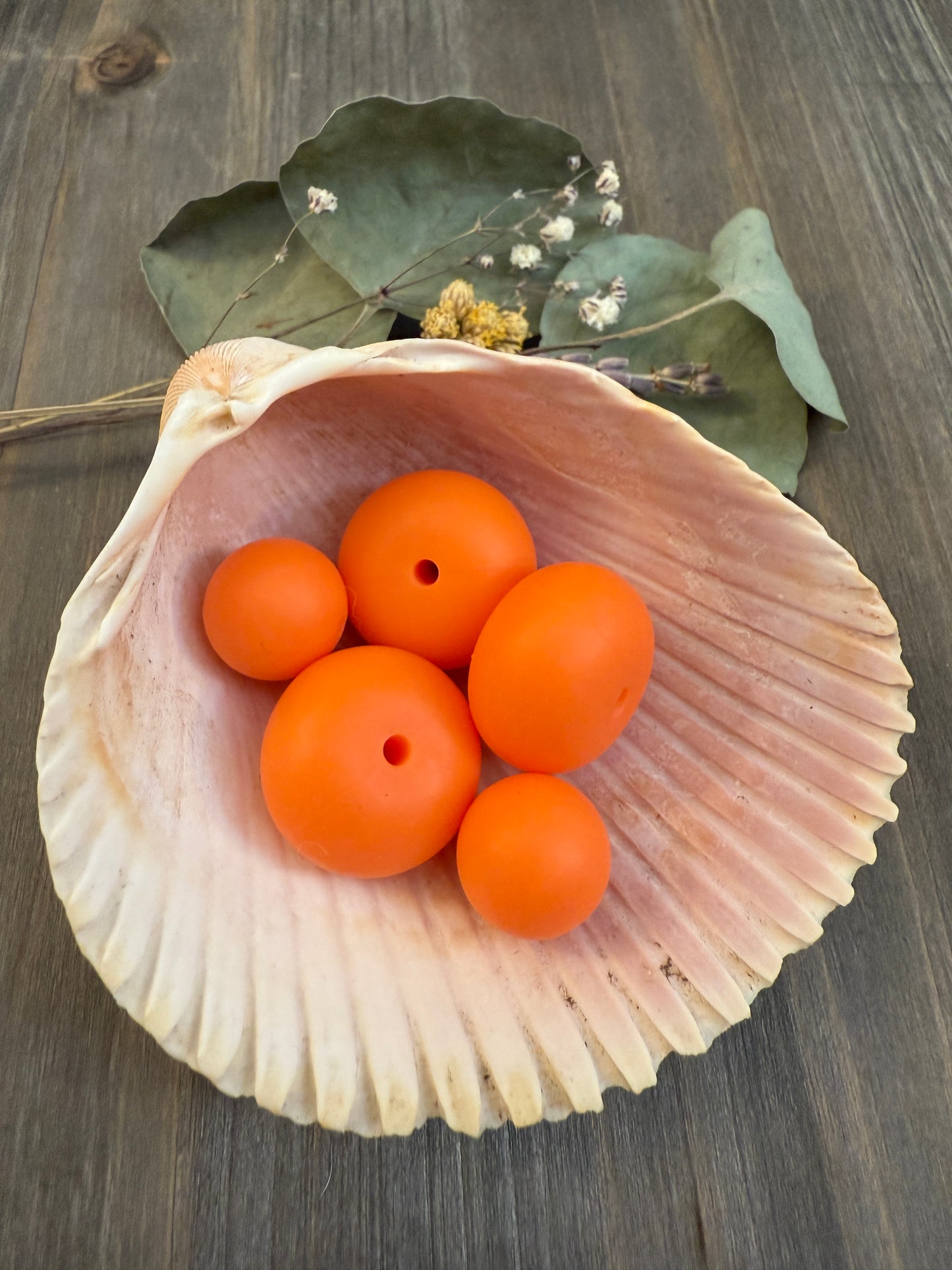 Solid Color Beads - Orange Begonia #37