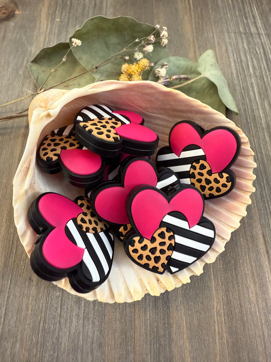 Pink Triple Heart Focal