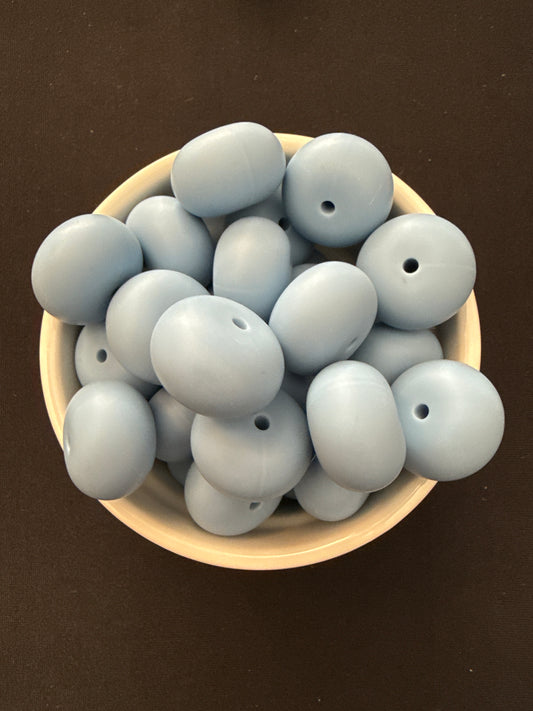 22mm Solid Abacus Bead - Powder Blue 86