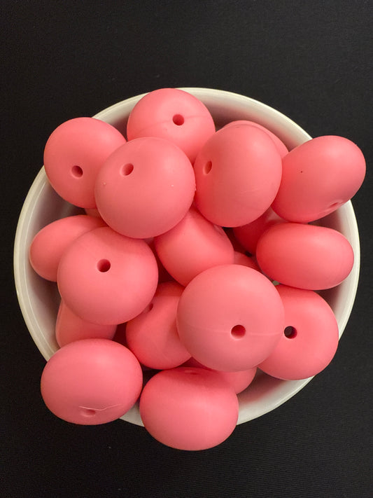 22mm Solid Abacus Bead - Strawberry Milk 7