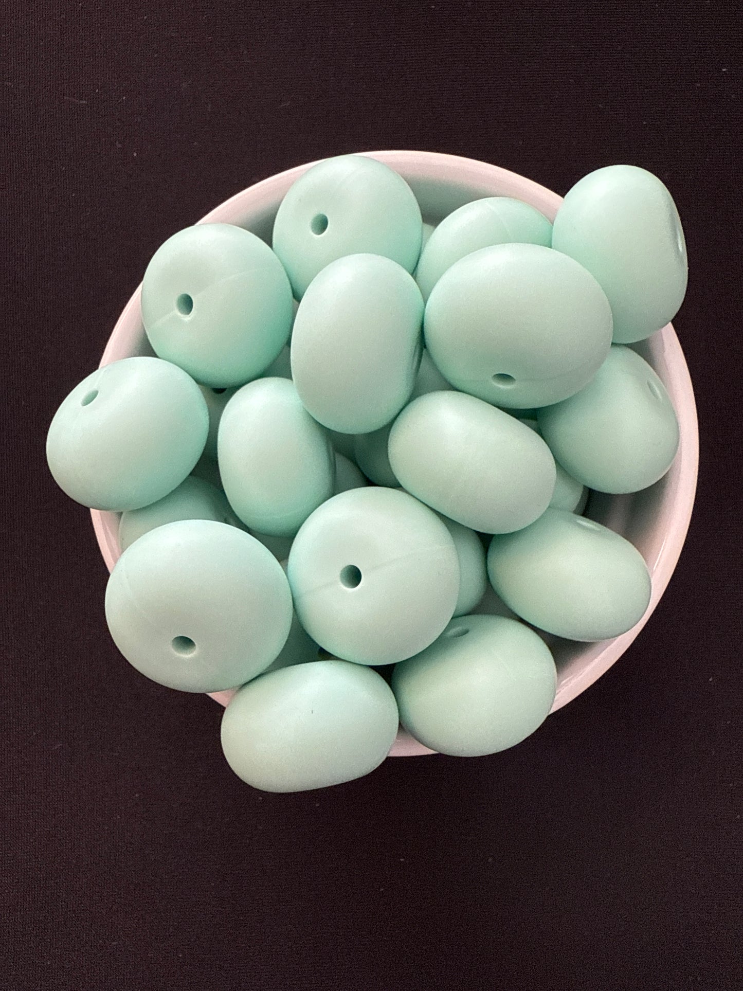 22mm Solid Abacus Bead - Dusty Mint 93