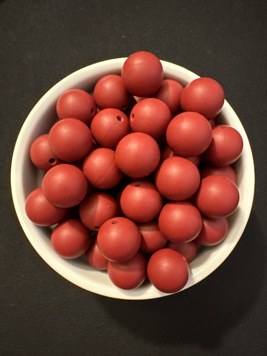 Solid Color Beads - True Maroon