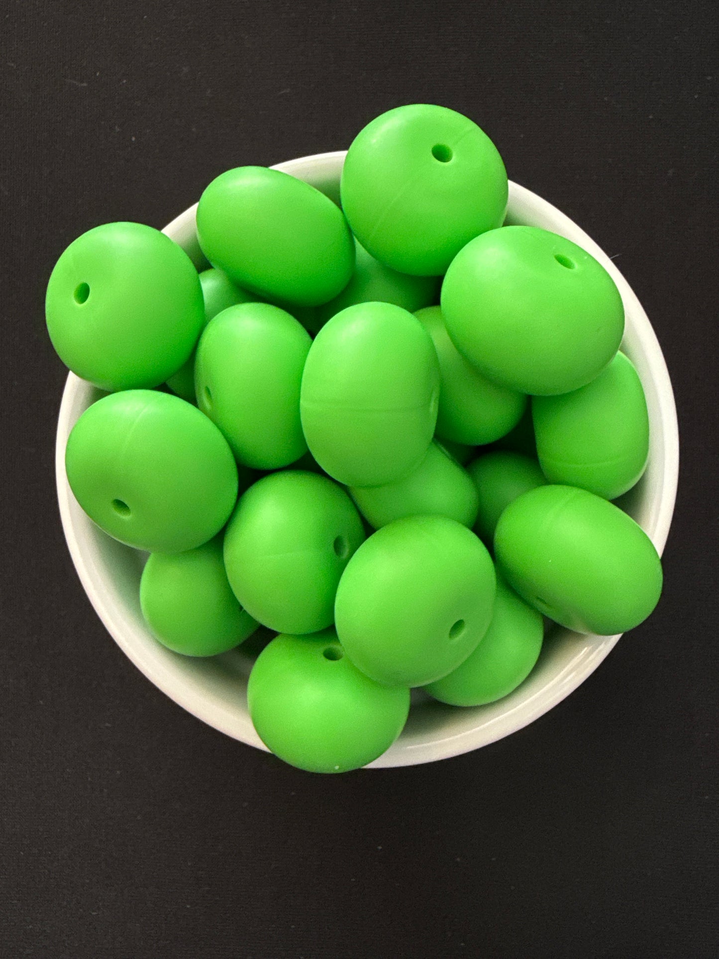 22mm Solid Abacus Bead - Bright Green 48