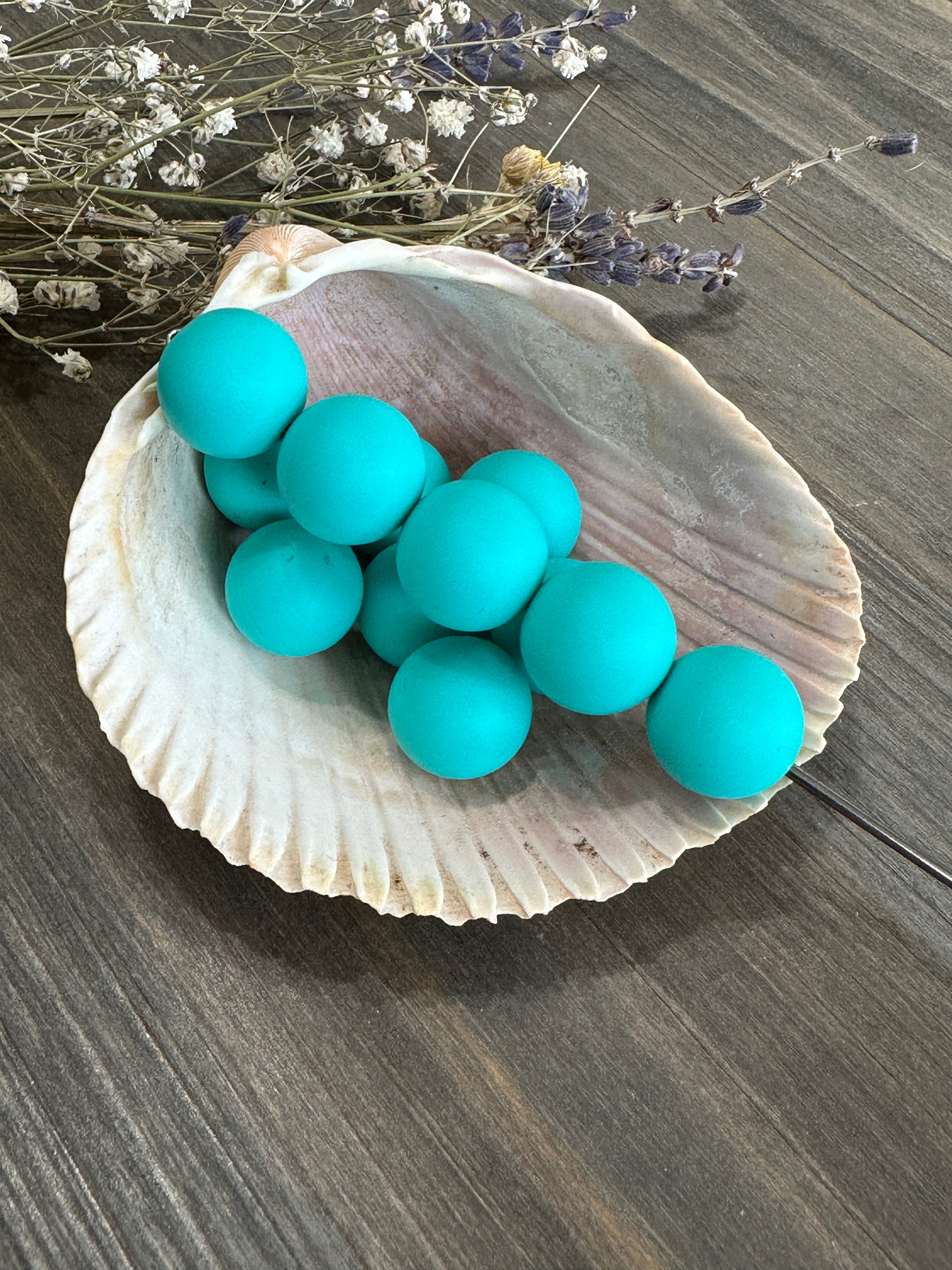 * BULK (20 Beads) 15mm Round Solid Color Beads - #1 - #25 – Sun & Sea ...